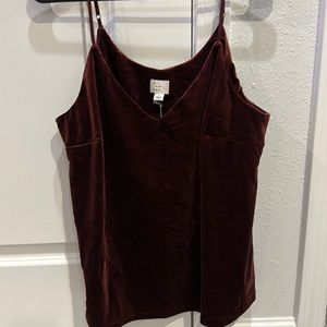 NWT A New Day Tank top. Size Large. Velvet. Wrinkled from moving. Smoke free